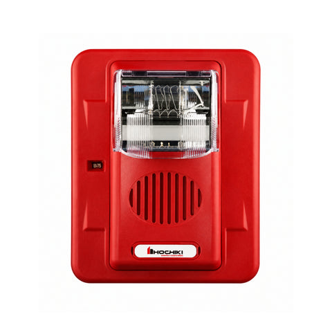 HEC24-1575WR 24VDC Horn Strobe, 15/75CD, Wall Mount, Red