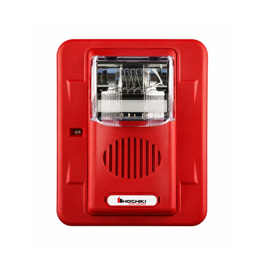 HEC24-1575WR 24VDC Horn Strobe, 15/75CD, Wall Mount, Red