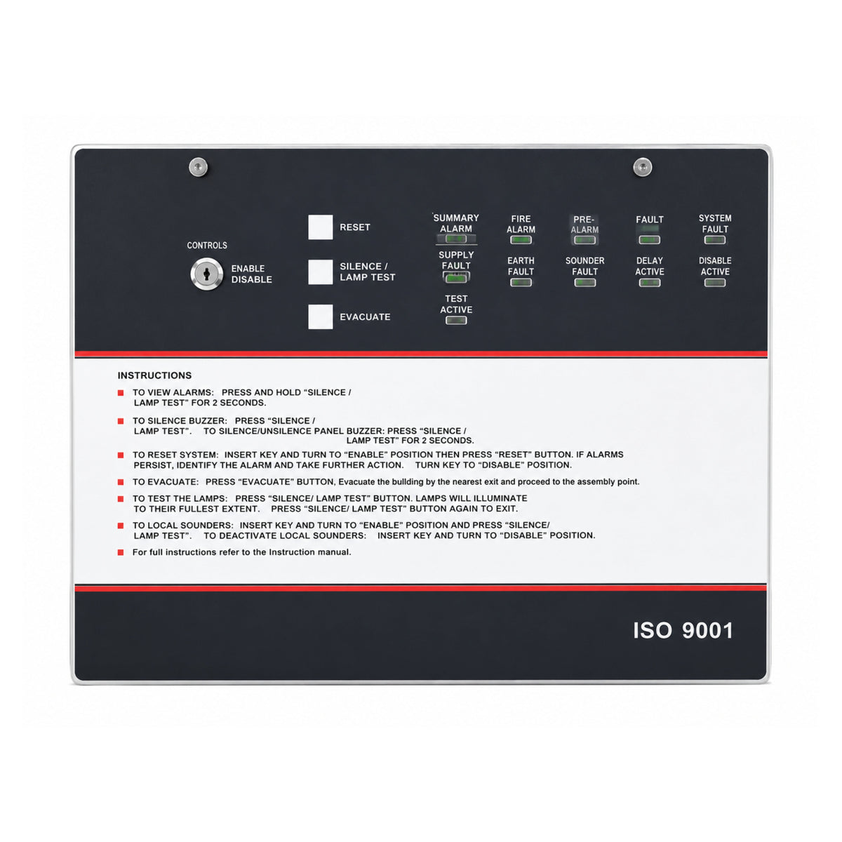 CFI-100S-2 2 Zone Conventional Fire Alarm Control Panel