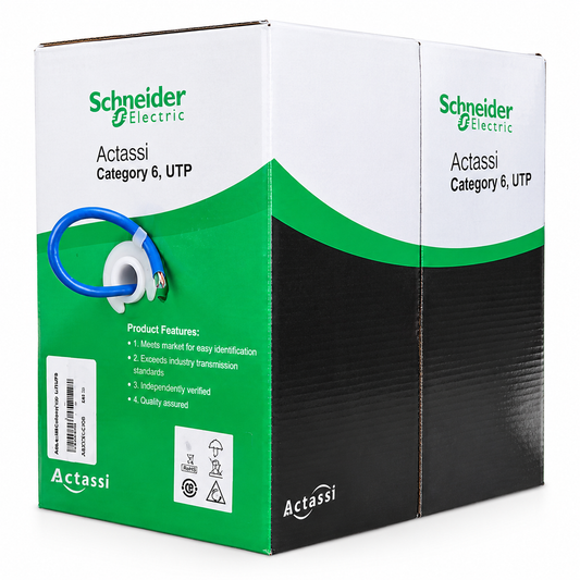 Schneider Electric Actassi Cat6 UTP Network Cable, Blue, Unshielded Ethernet Cabling